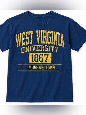 West Virginia University Blue Graphic Tee